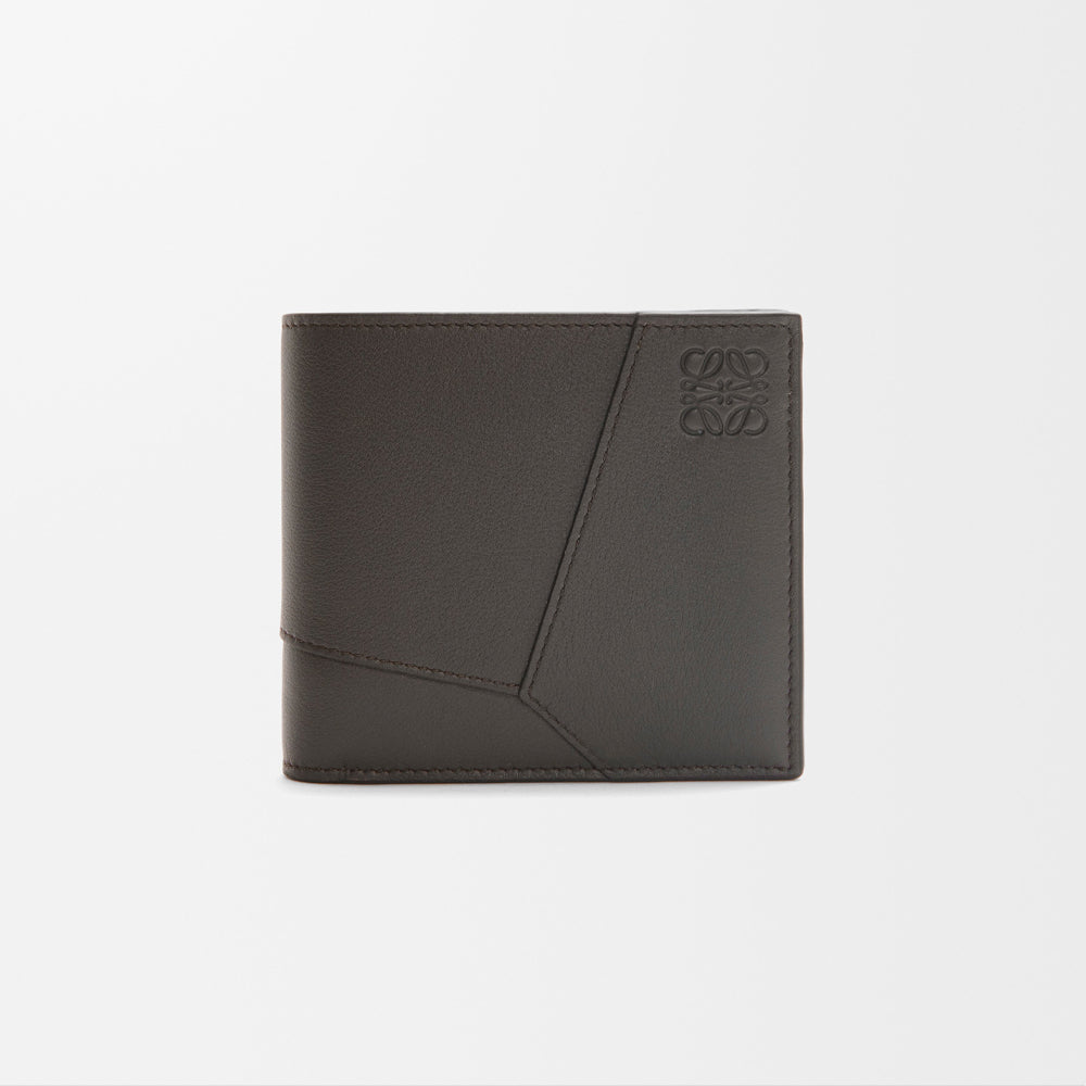 Loewe Puzzle bifold wallet in classic calfskin (Dark Grey)