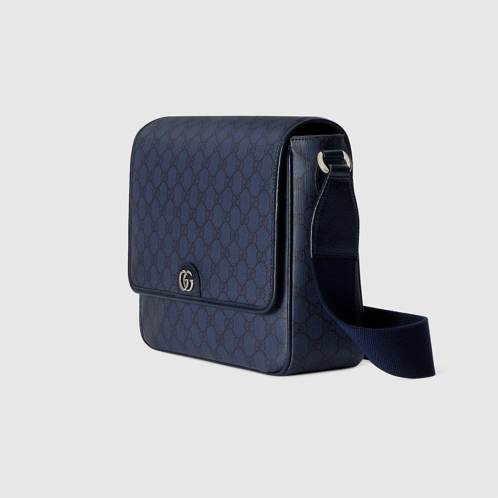 Gucci Ophidia Medium Messenger Bag (Blue and dark blue Supreme Tender canvas)