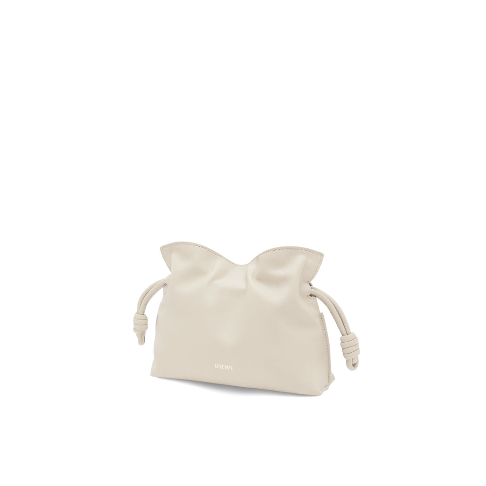 Loewe Mini Flamenco clutch in nappa calfskin (Sea Salt)