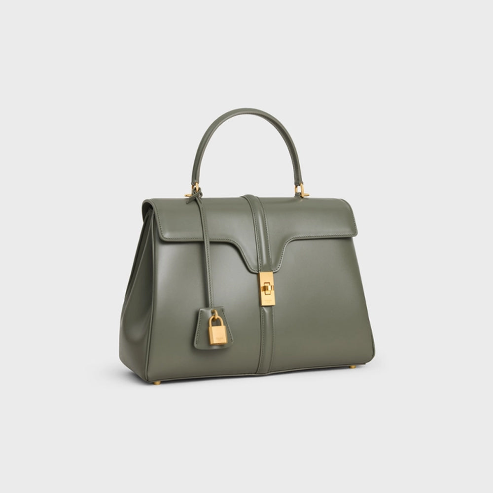 Celine Classique 16 Bag in Satinated Calfskin (Fall Green)