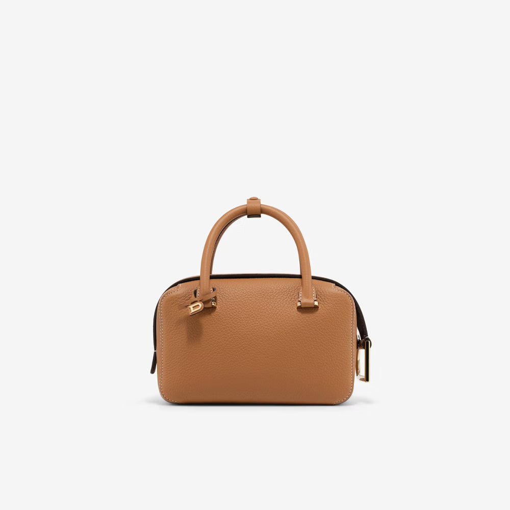 Delvaux Cool Box Mini in Taurillon Soft (Vegetal - Ivory)