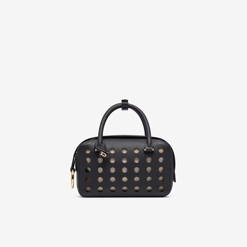 Delvaux Cool Box Mini Airess in Taurillon Soft (Black)