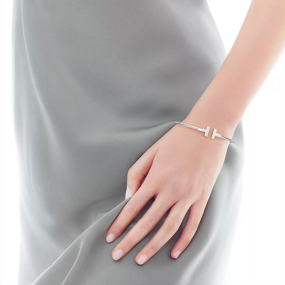 Tiffany & Co. Tiffany T Wire Bracelet in 18k White Gold