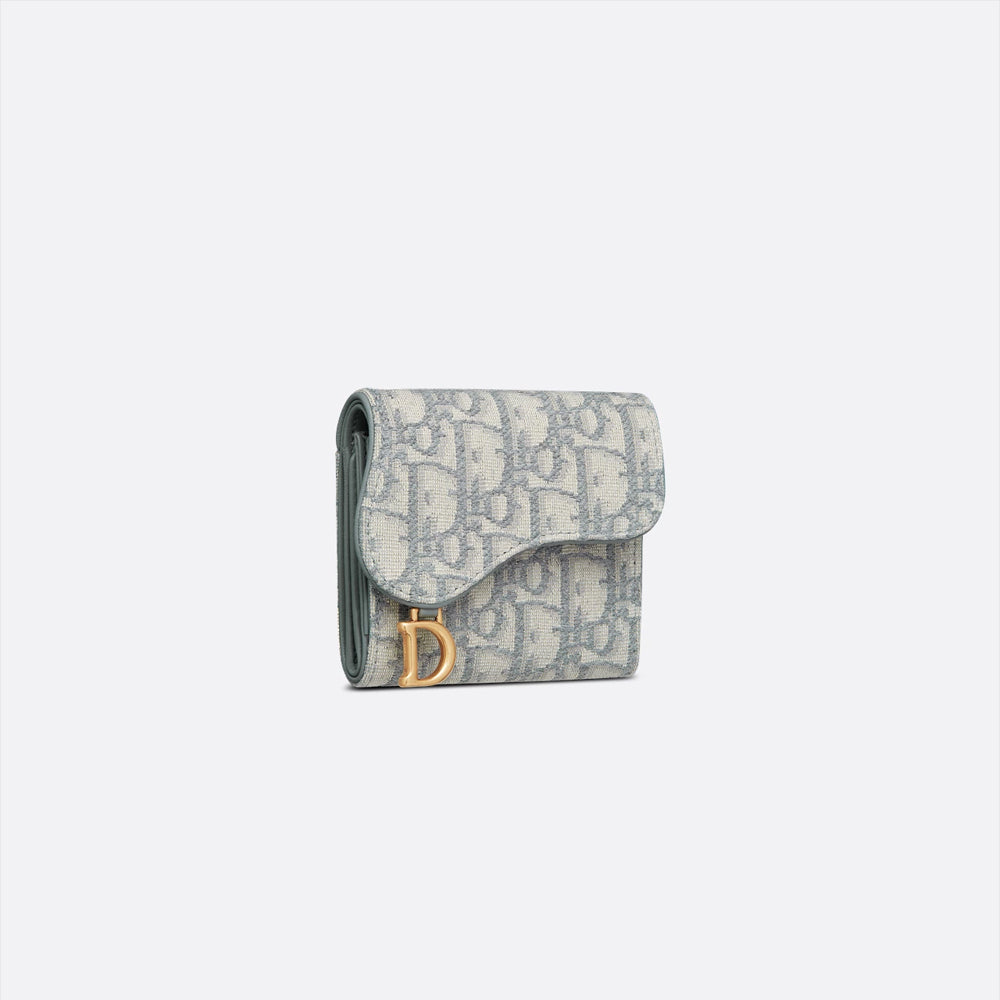 Hong Kong Stock - Dior Saddle Lotus Wallet (Gray Dior Oblique Jacquard)