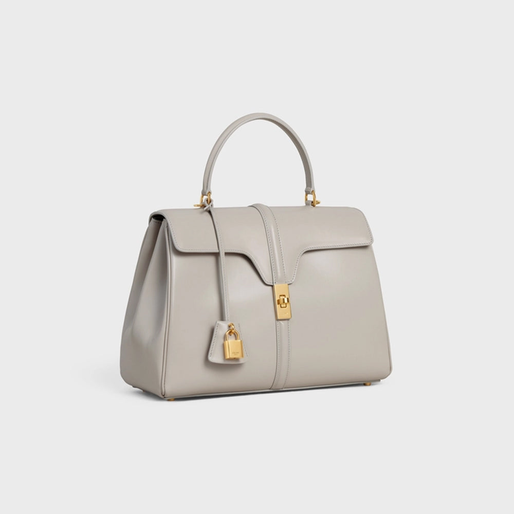 Celine Classique 16 Bag in Satinated Calfskin (Light Stone)