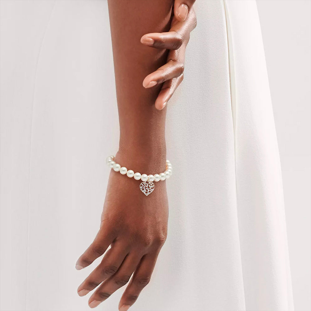 Tiffany & Co. Paloma Picasso® Olive Leaf Pearl Heart Bracelet