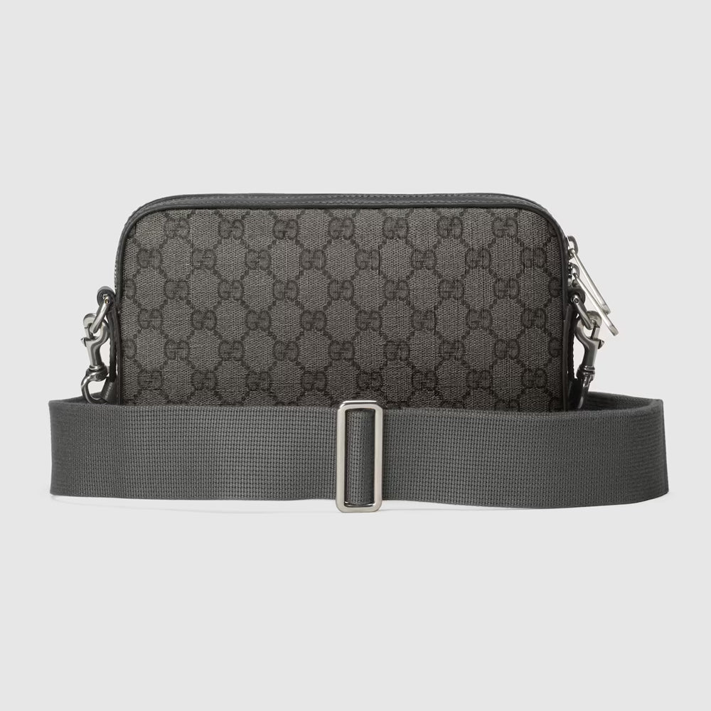 Gucci Ophidia GG Crossbody Bag (Grey and black GG Supreme canvas)