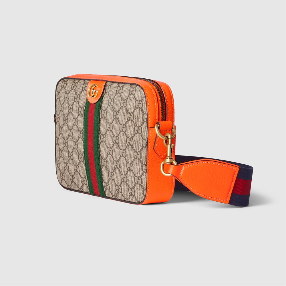 Gucci Ophidia GG Small Crossbody Bag (Beige and ebony GG Supreme canvas)