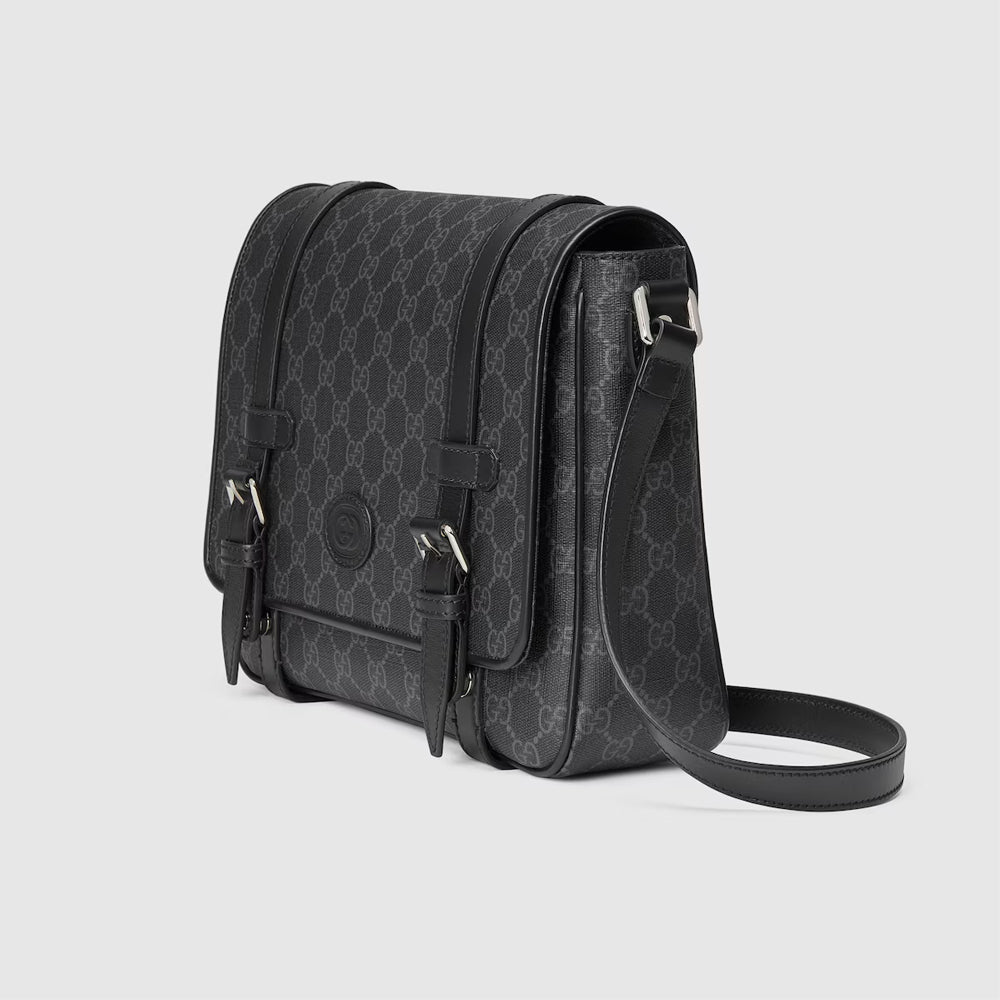 Gucci GG Messenger Bag (Black GG Supreme canvas)