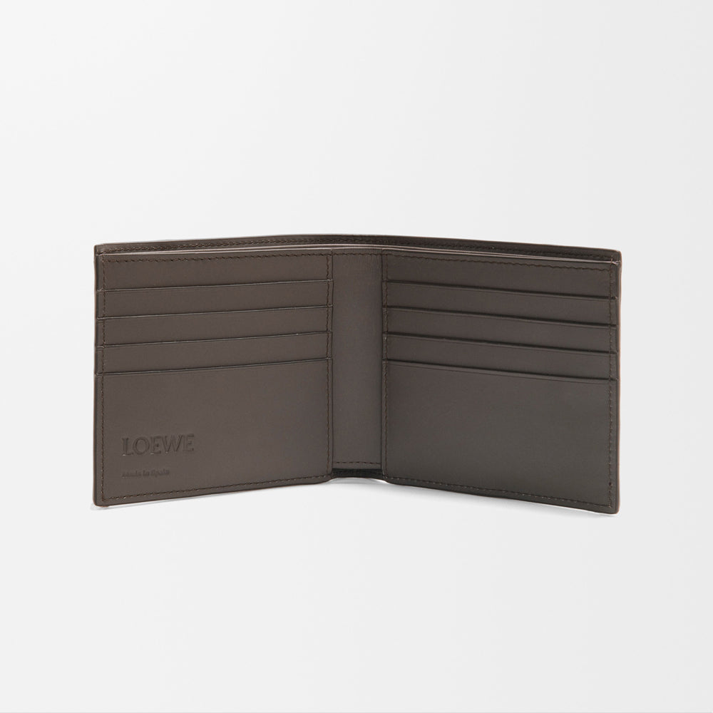 Loewe Puzzle bifold wallet in classic calfskin (Dark Grey)