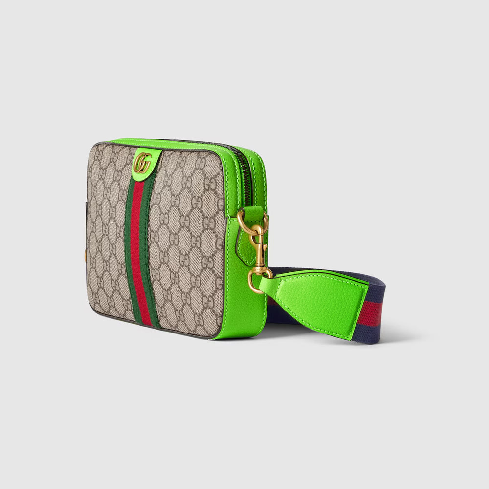 Gucci Ophidia GG Small Crossbody Bag (Beige and ebony GG Supreme canvas)