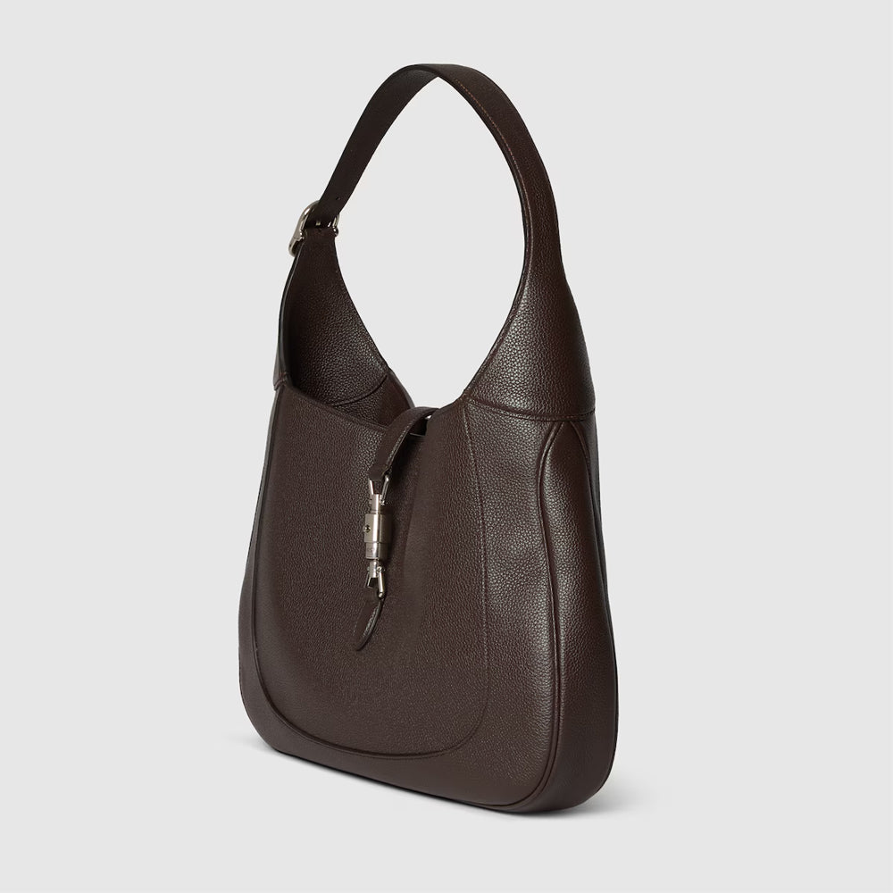 Gucci Jackie Large Shoulder Bag (Brown soft grainy leather)