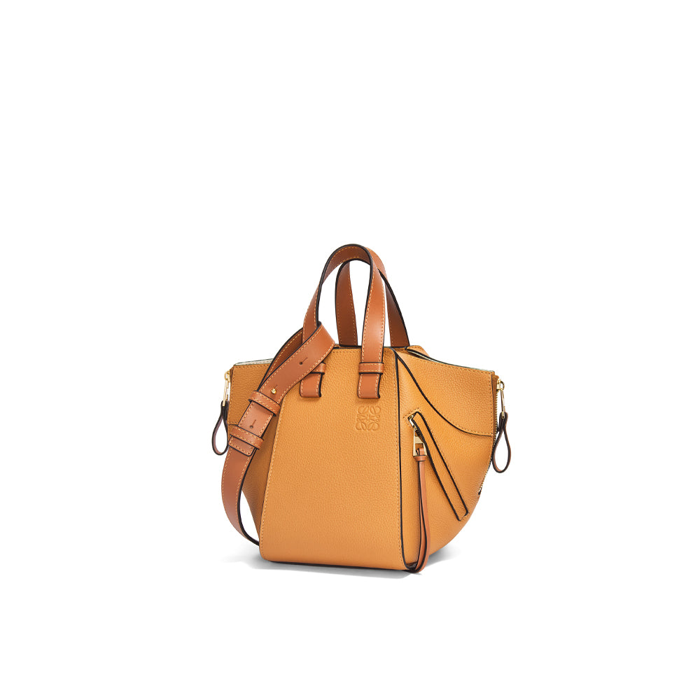 Loewe Compact Hammock bag in soft grained calfskin (Light Caramel)