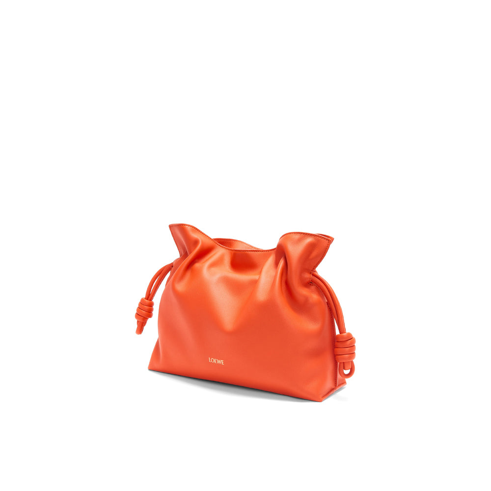 Loewe Medium Flamenco clutch in nappa calfskin (Vivid Orange)