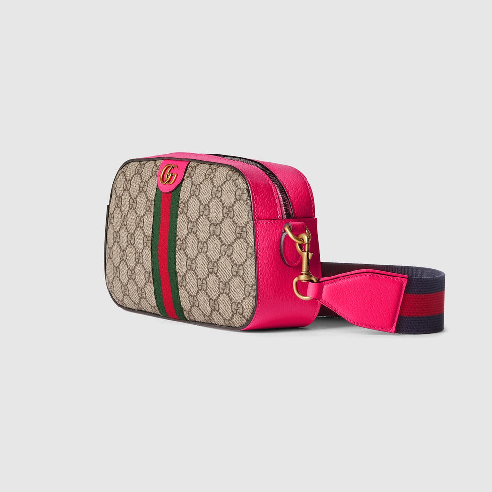 Gucci Ophidia GG Small Crossbody Bag (Beige and ebony GG Supreme canvas)