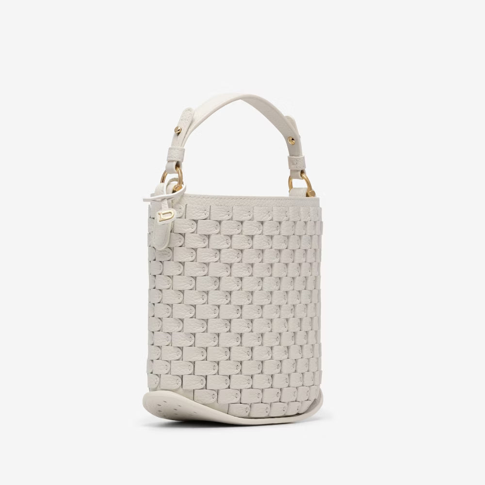 Delvaux Pin Mini Bucket Arsenal in Taurillon Soft (Ivory)