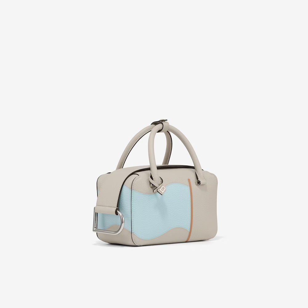 Delvaux Cool Box Mini Oriflamme in Taurillon Soft (Mistral - Celadon)