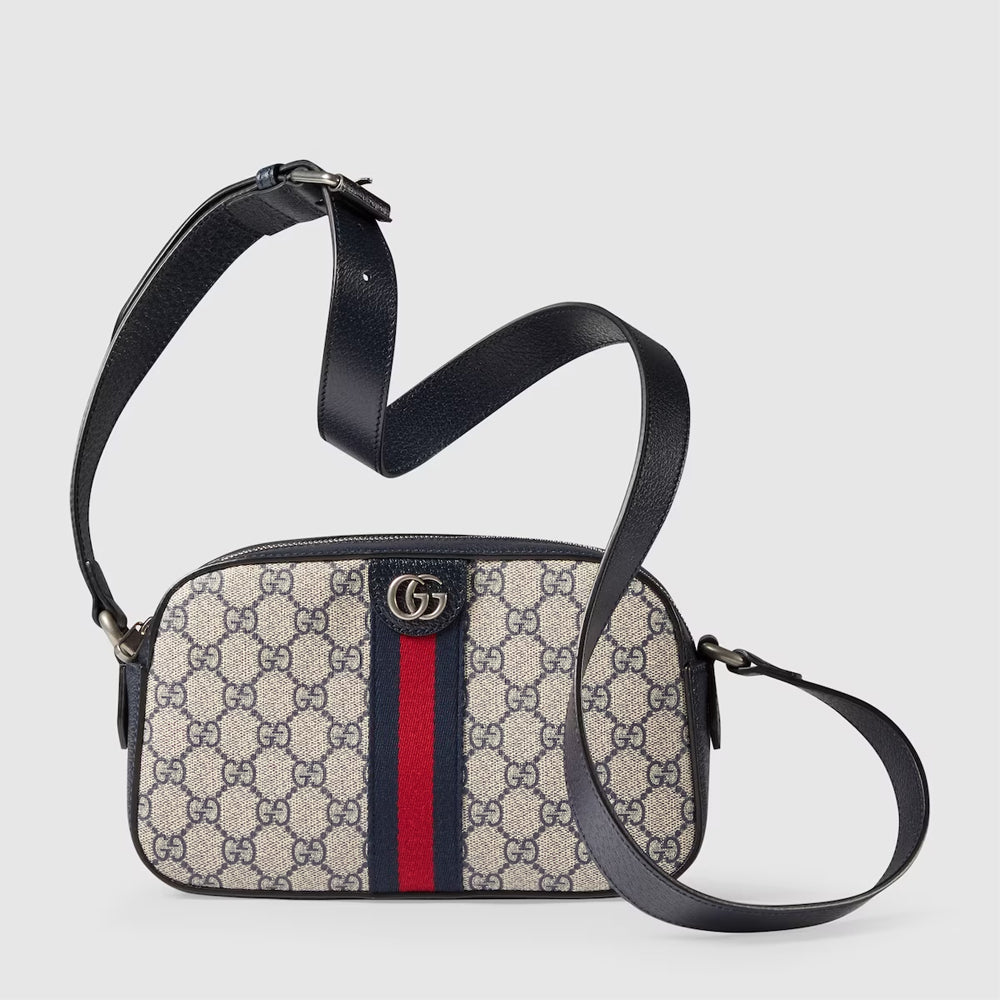 Gucci Ophidia GG Crossbody Bag (Beige and blue GG Supreme canvas)