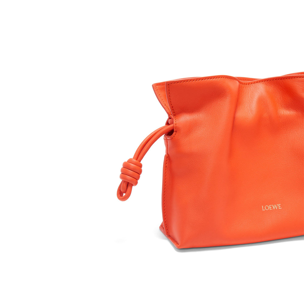 Loewe Mini Flamenco clutch in nappa calfskin (Vivid Orange)