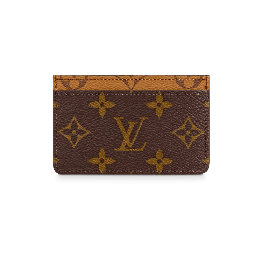 Louis Vuitton Card Holder Reverse Monogram Canvas Brown