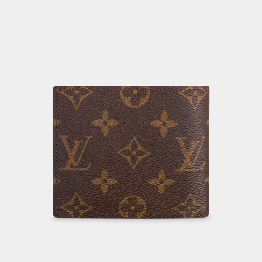 Louis Vuitton Monogram Canvas Leather LV Marco Bifold Wallet LV