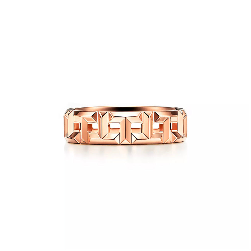 Tiffany & Co. Tiffany T True Wide Ring in 18k rose gold,5.5 mm