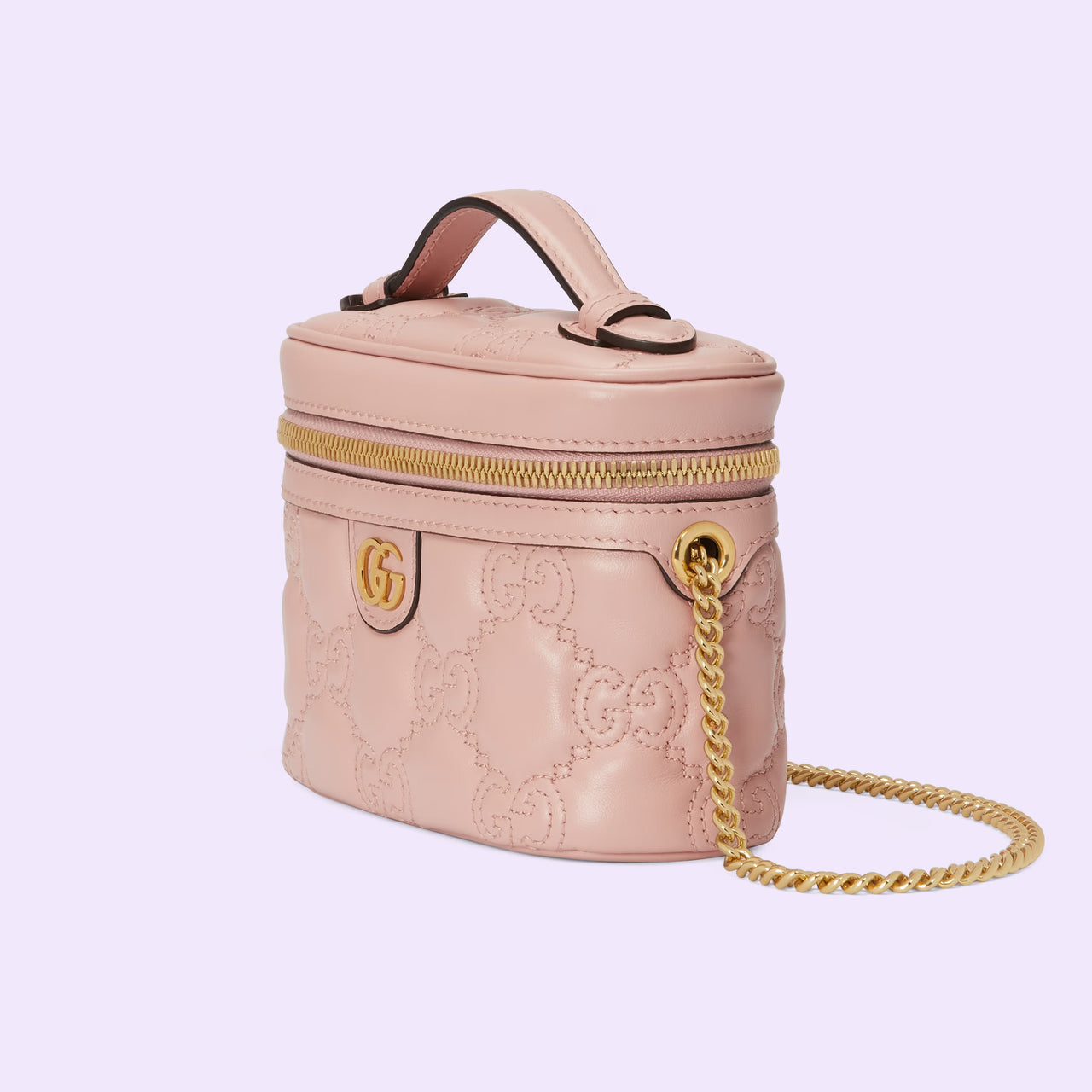 Gucci GG Matelasse Top Handle Mini Bag (Light Pink Leather)