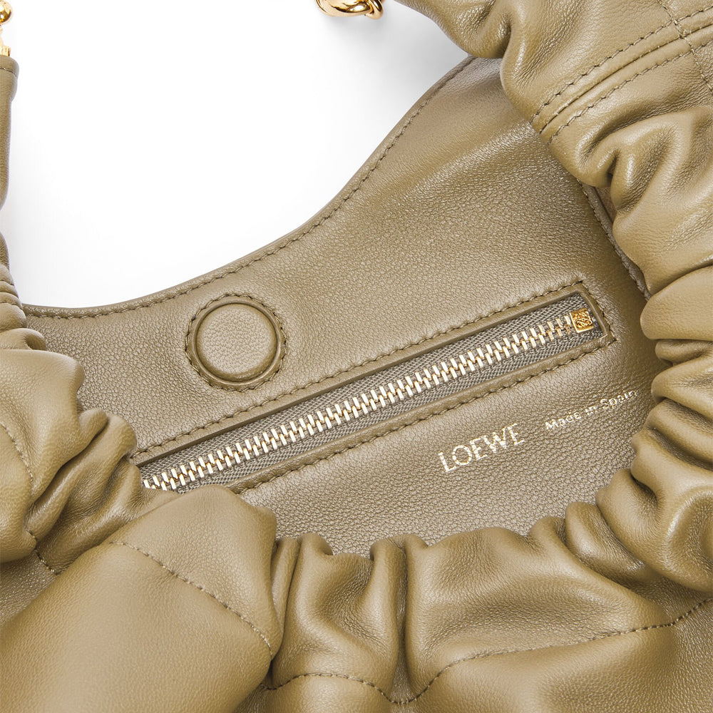 Loewe Small Squeeze bag in nappa lambskin (Clay Green)