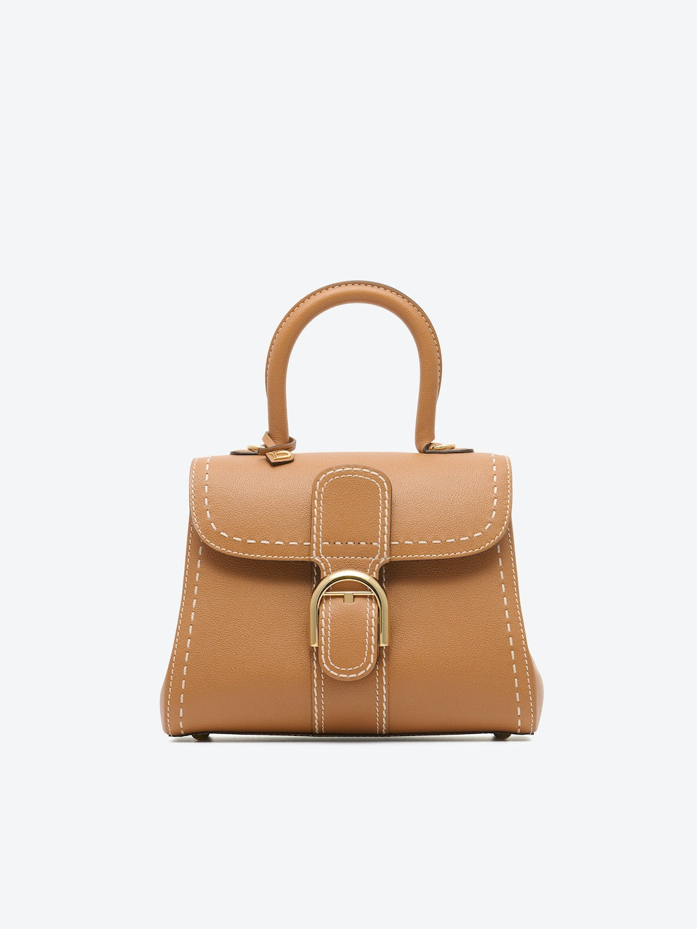 Delvaux Brillant PM Surpiqué in Rodeo Calf (Vegetal - Ivory)