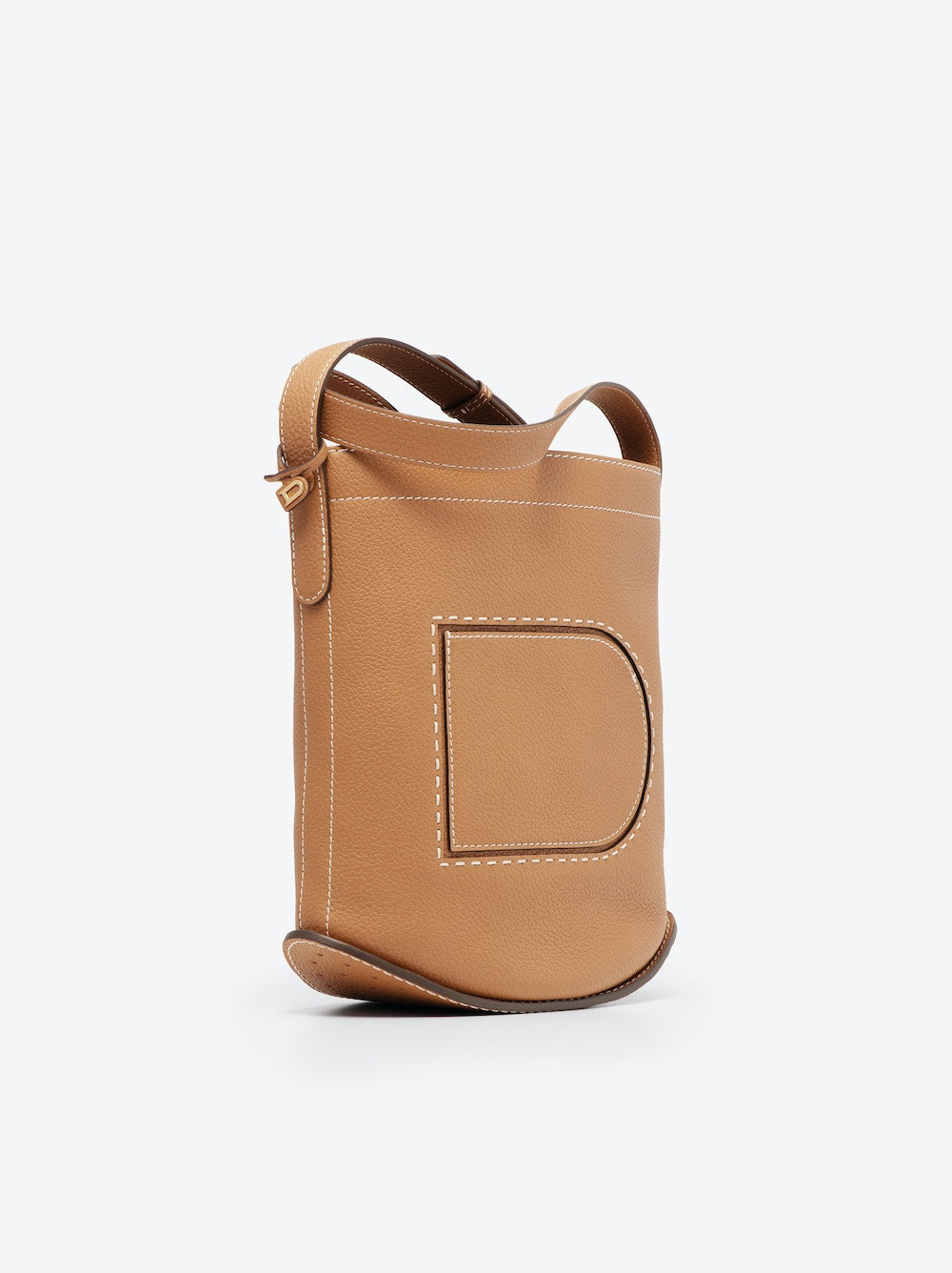 Delvaux Pin Daily Surpiqué Taurillon Soft（植物色 - 象牙色）