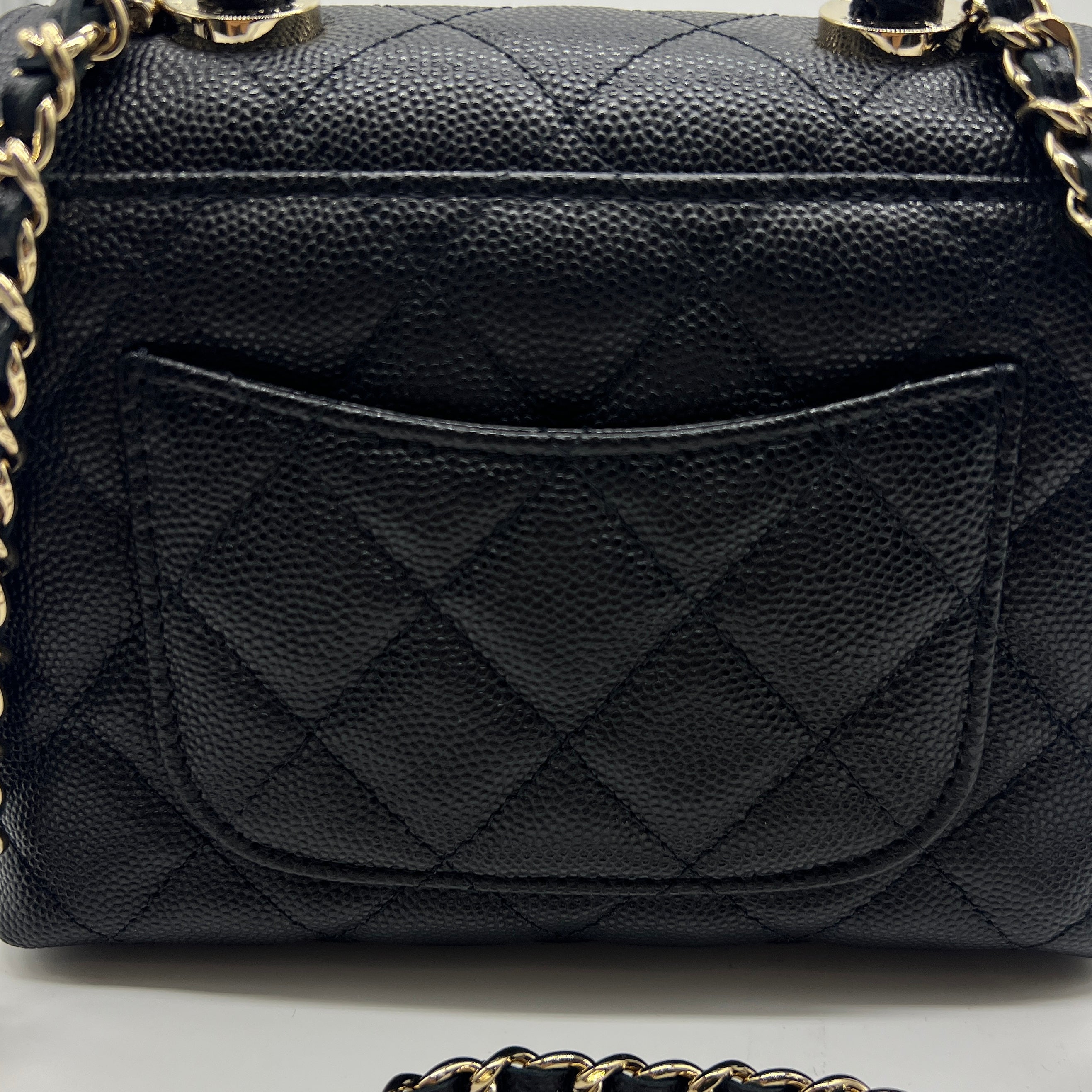 Hong Kong Stock - Chanel Mini Coco Clutch with Handle in Grained Calfskin