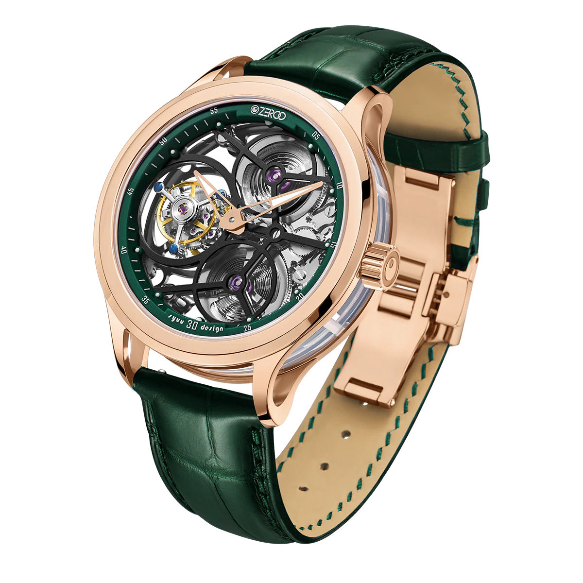 ZEROO T1 THE ARCHER FULL SKELETON TOURBILLON  (Color: ZT001RGR)